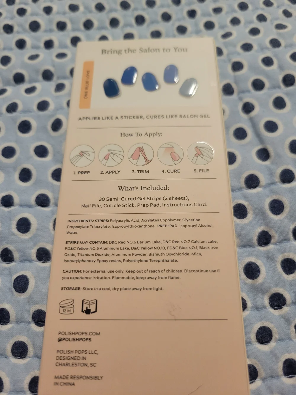 POPSUGAR Gel Polish Pops UV Gel Strips - Assorted Blue Shades